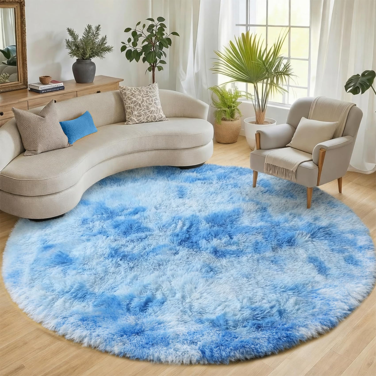 White Runner Rugs for Bedroom Living Room, Fluffy 2x6 Bedside Soft Area Rug
