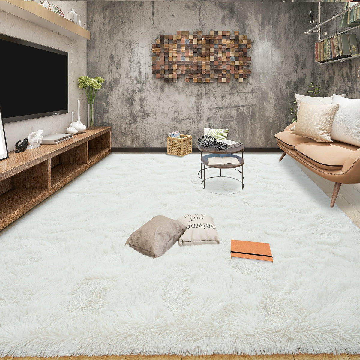 Tepook Black Soft Runner Rugs for Bedroom 2x6 ft with Rubber Backing