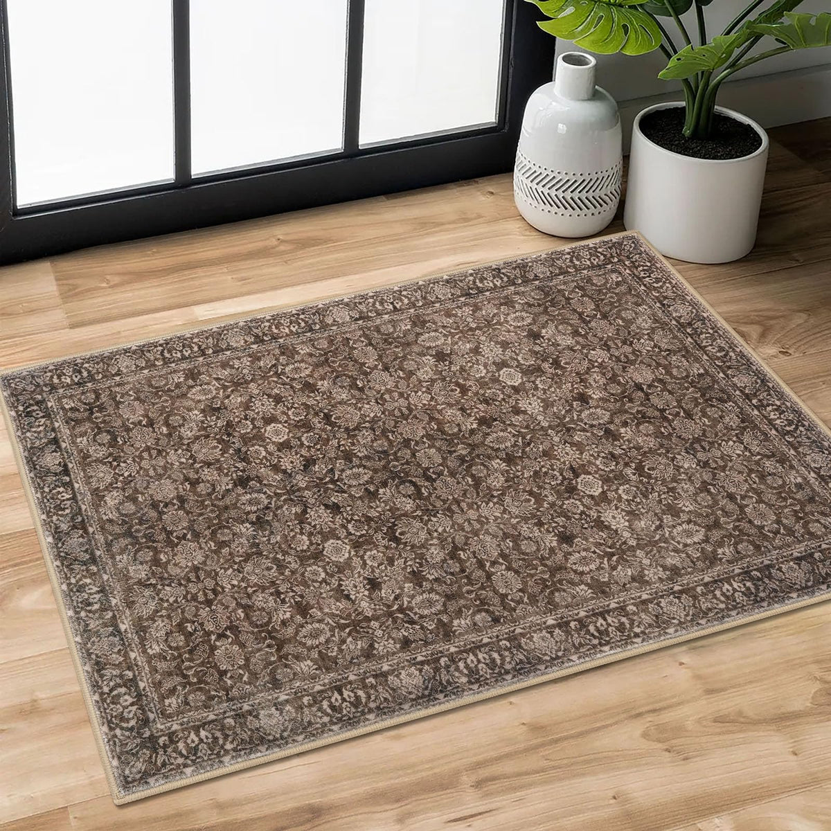 SIILOOM 2x3 Small Washable Area Rug Entryway Door Mat Indoor Kitchen Runner