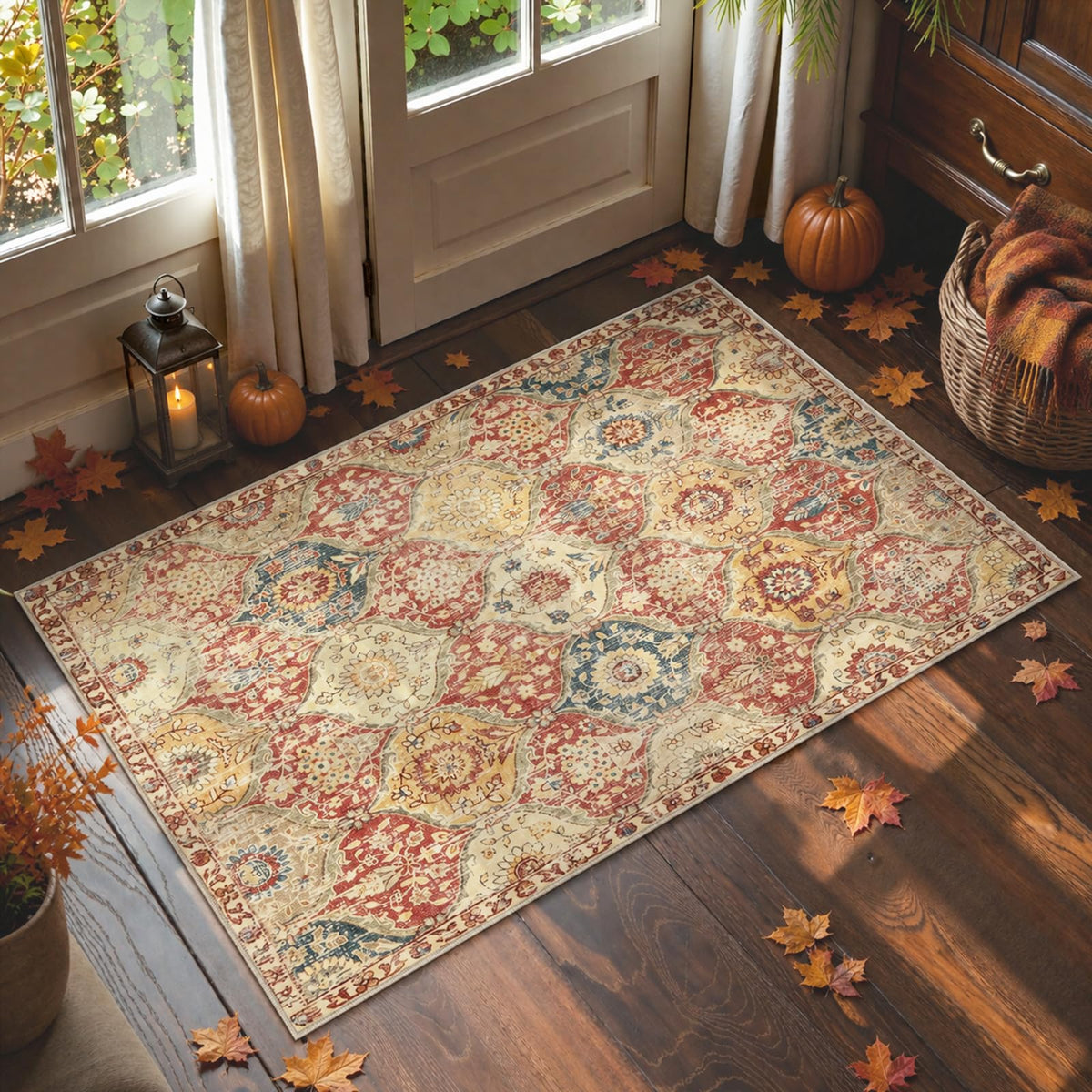 Lahome Washable Rugs for Entryway, 2x3 Kitchen Rugs Non Slip Washable