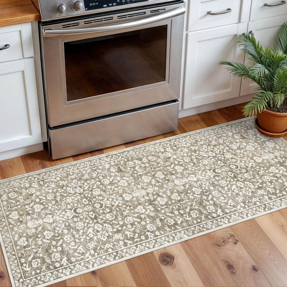 Vintage Washable Entryway Rug 2x3 Small Area Rug Non Slip Door Mat