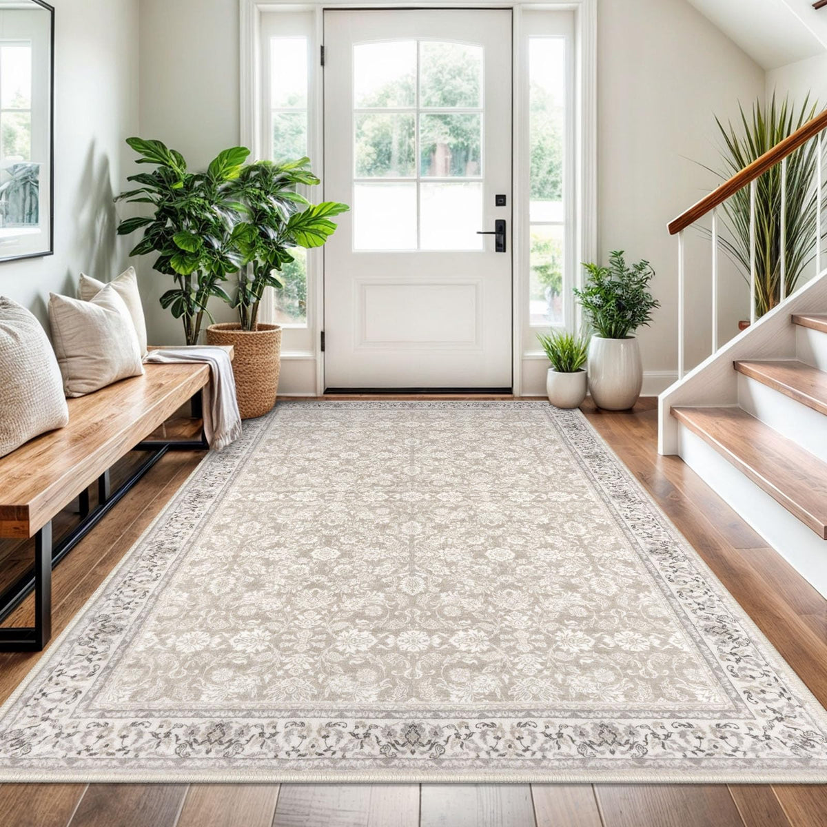 SIILOOM 2x3 Small Washable Area Rug Entryway Door Mat Indoor Kitchen Runner