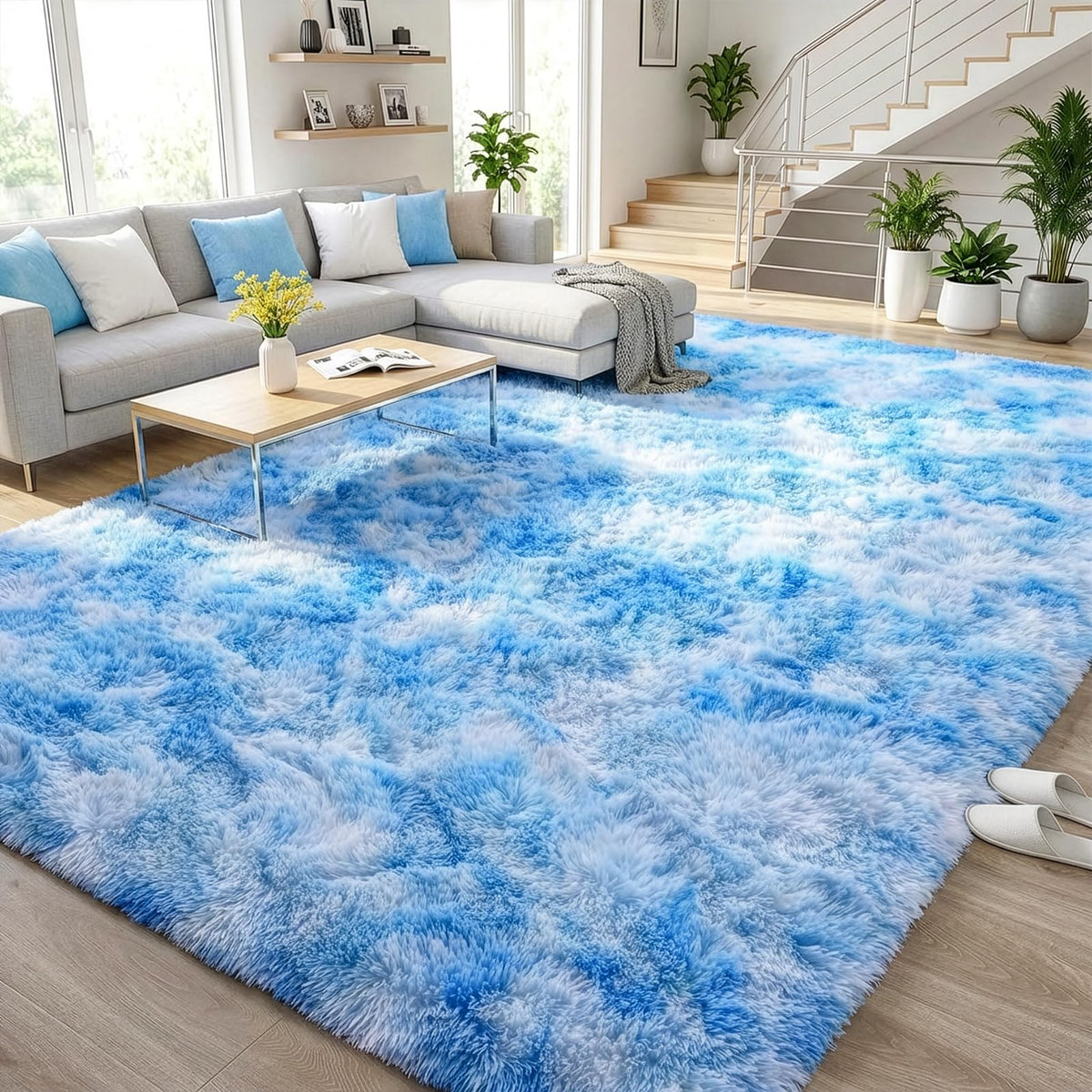 DweIke Fluffy Sage Green Runner Rugs for Bedroom, 2x6 Feet Soft Plush Long Runners for Girls Boys Kids, Non-Slip and Machine Washable Bedside Rug, Small Throw Carpet for Hallway Rooms Decor