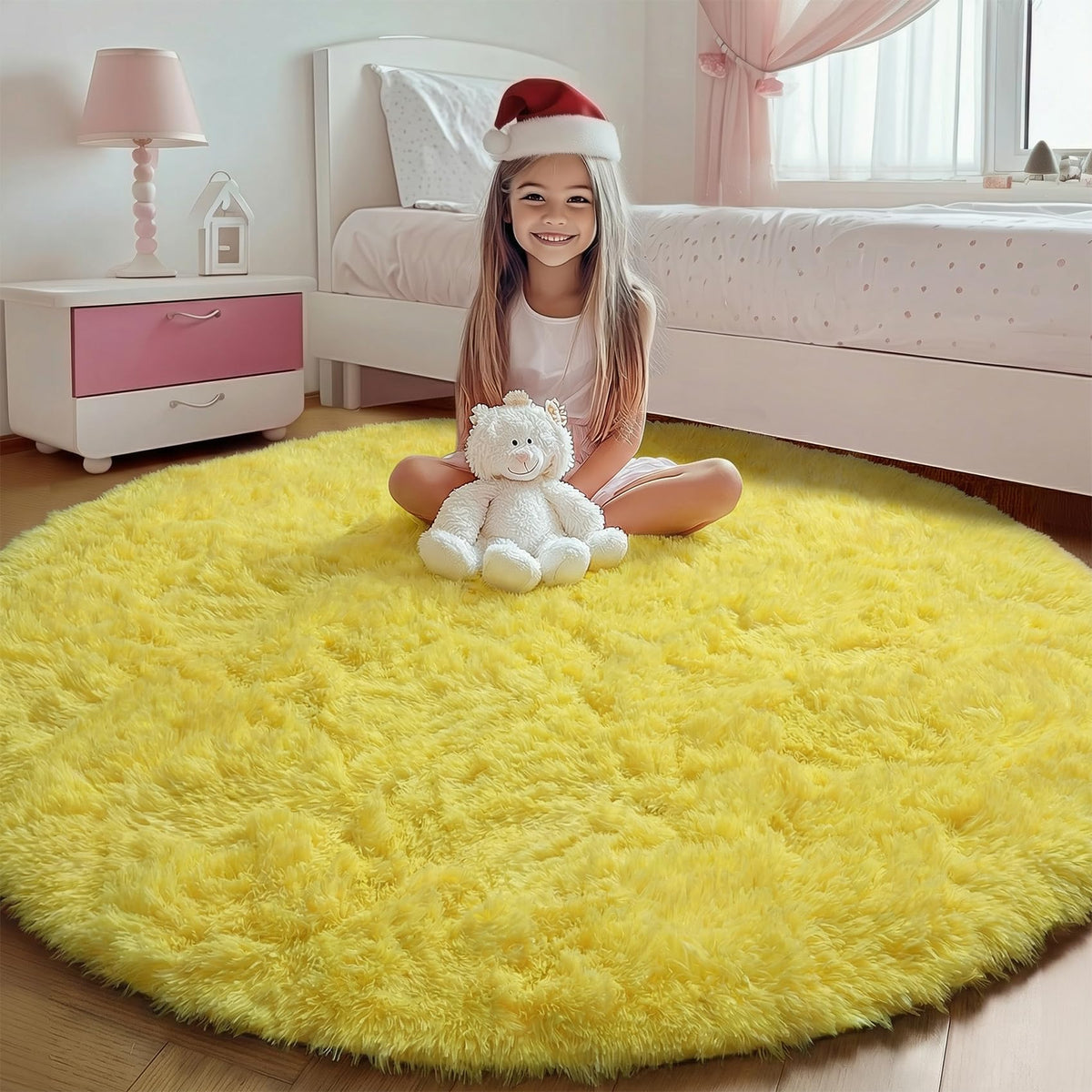 White Runner Rugs for Bedroom Living Room, Fluffy 2x6 Bedside Soft Area Rug