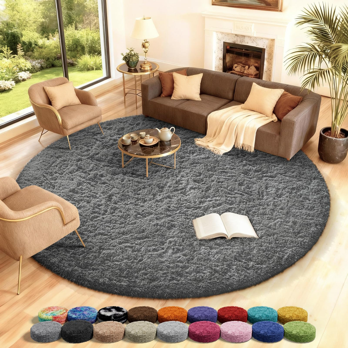 Ophanie 2x6 Washable Runner Rug for Hallway,Non-Slip Fluffy Soft Bedside Rugs, Bedroom Living Room Grey Shaggy Gray Carpet for Kids Girls Boys Dorm Nursery Home Decor Aesthetic