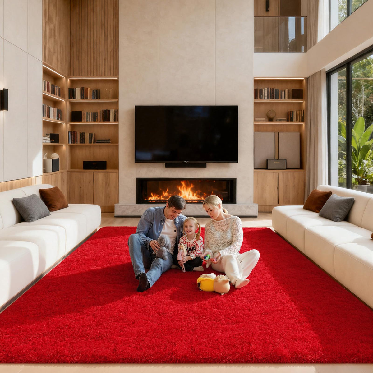 Pink Rug for Bedroom, 2x3 Small Fluffy Area Rugs for Living Room