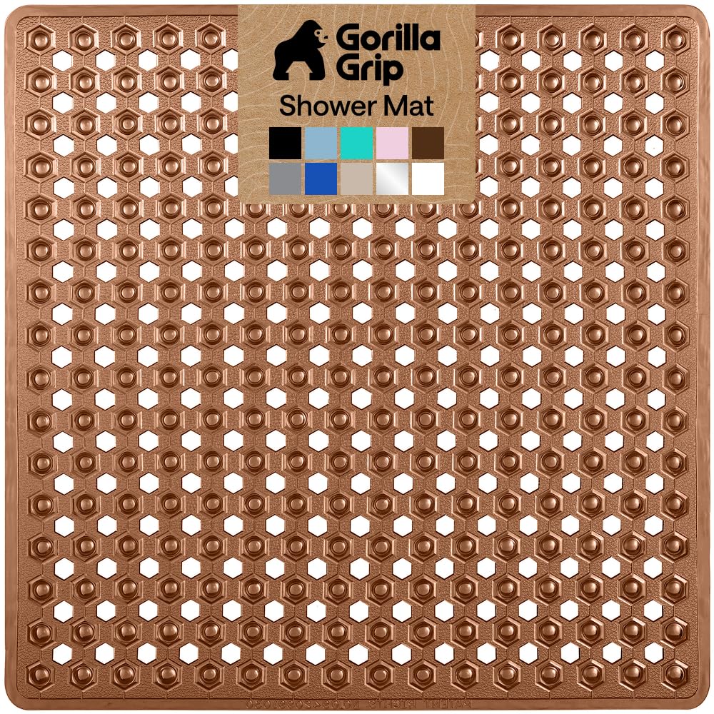 GORILLA GRIP Bath Tub Shower Mat, Bathtub Floor Liner, 35x16 Clear