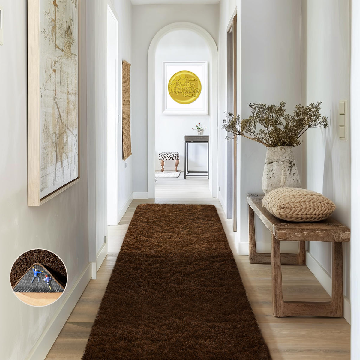 Ophanie Small Rug Upgrade Non Slip Throw Bedside Area Rugs, Fluffy Soft Grey Mini Bedroom Carpet, Affordable Door Entryway Indoor Inside Front Entrance Dog 2x3 Mat, Home Decor Aesthetic, Nursery