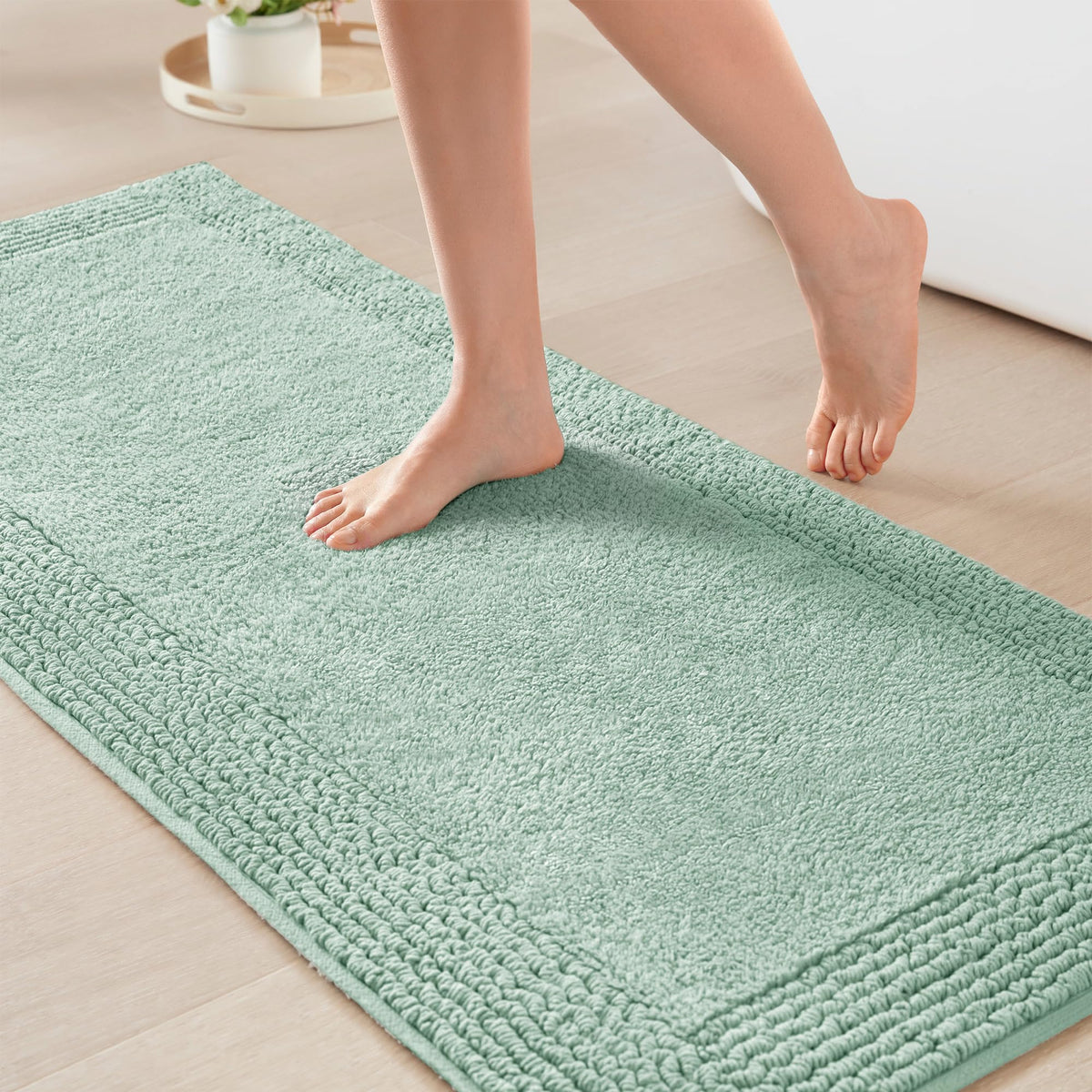 Madison Park Splendor Reversible 100% Cotton Bath Rug, 21 x 34, White