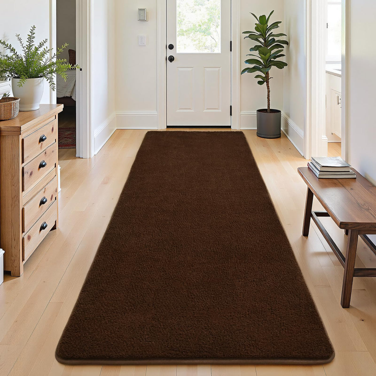 Chicrug Black 2x6 Minimalist Washable Runner Rugs for Hallway Entryway