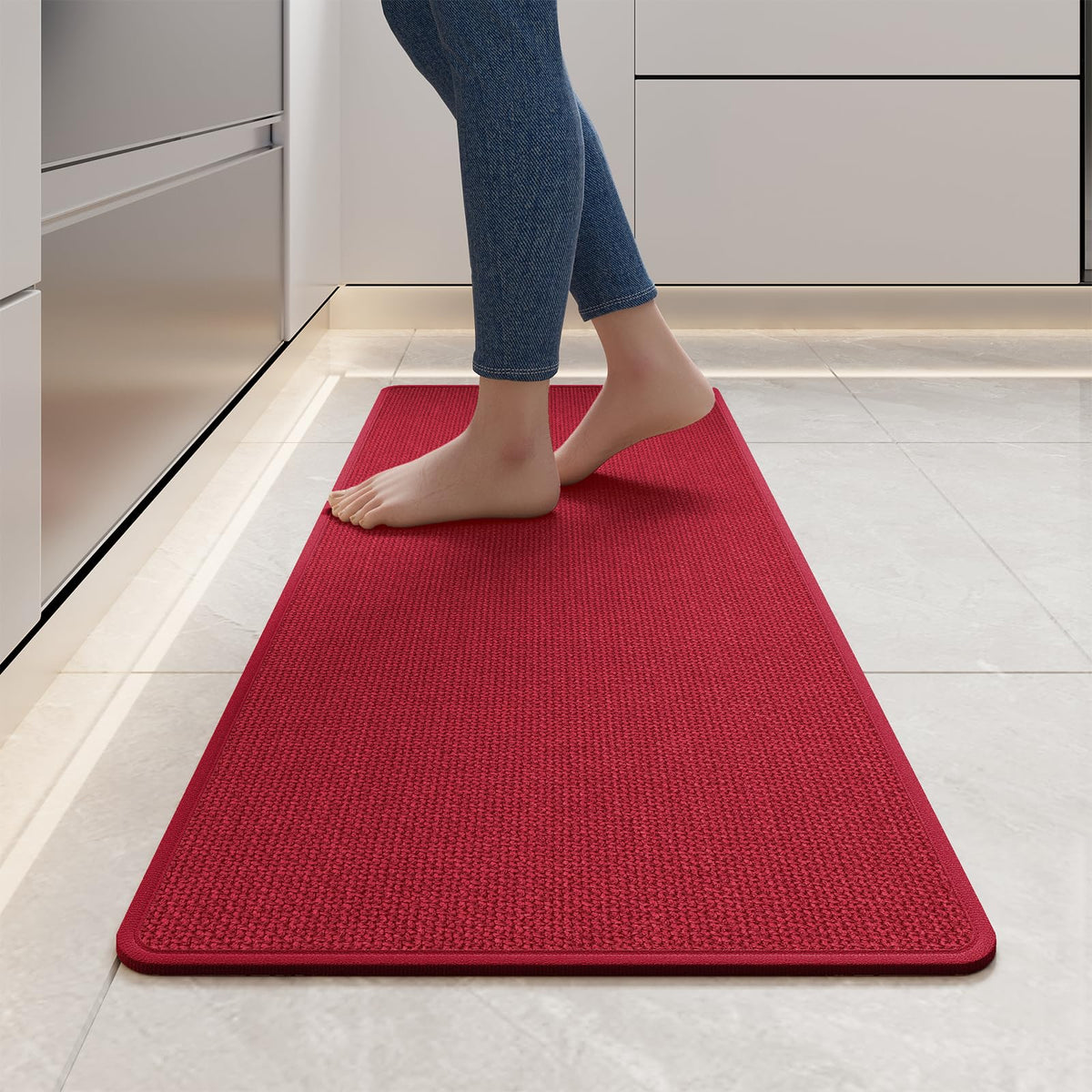 YDKGL Kitchen Rugs Kitchen Mats for Floor Non Slip Washable Brown 17"x30"
