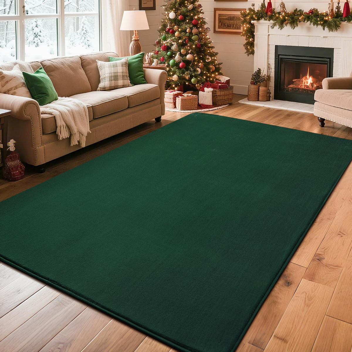 Przemy 2x6 Soft Runner Rug for Bedroom Living Room, Dark Purple Washable