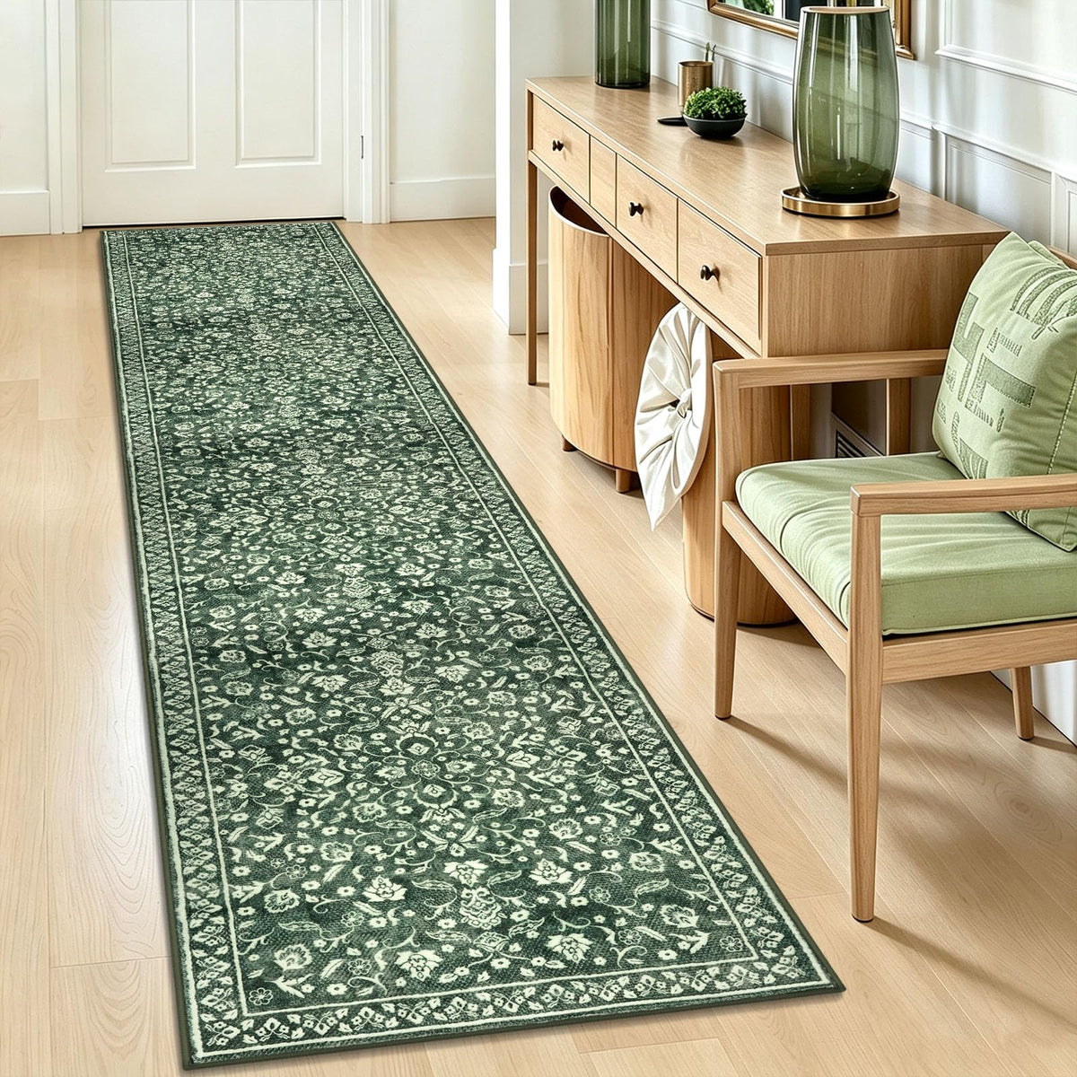 Vintage Washable Entryway Rug 2x3 Small Area Rug Non Slip Door Mat