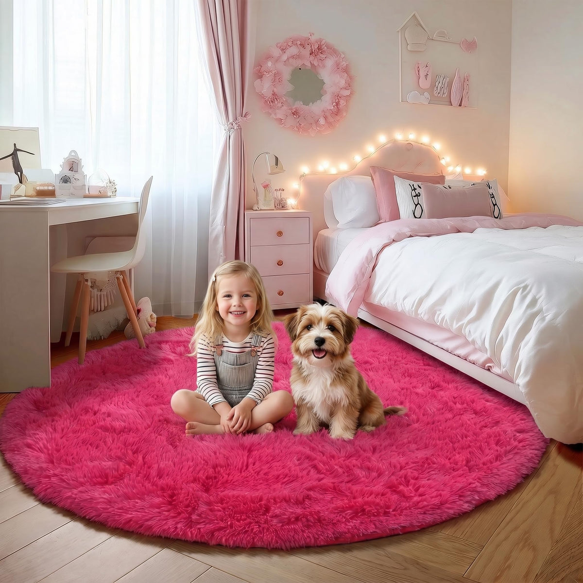 White Runner Rugs for Bedroom Living Room, Fluffy 2x6 Bedside Soft Area Rug
