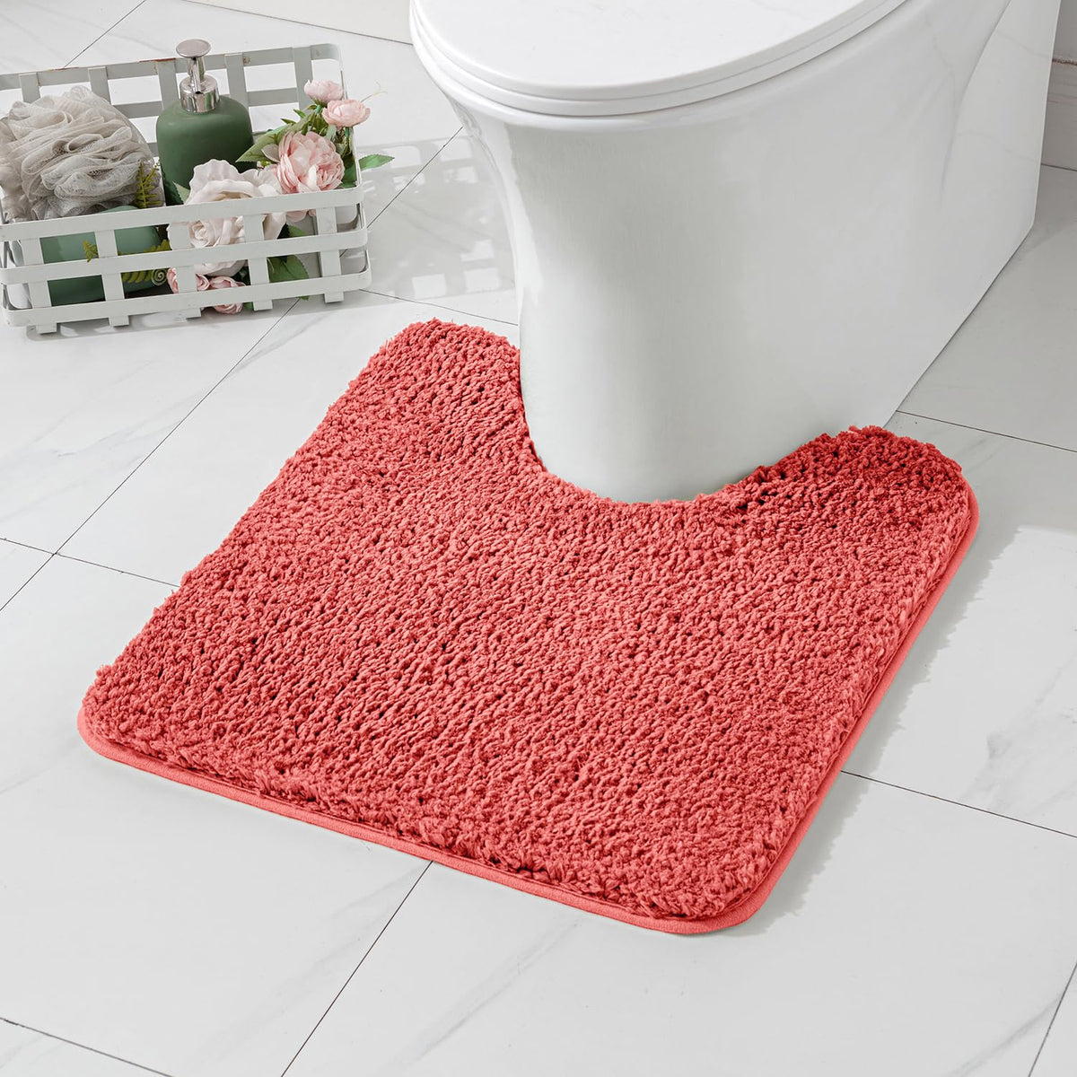 MIULEE Dark Purple Bathroom Rugs Soft Small Microfiber Bath Mat 16x24 Inch