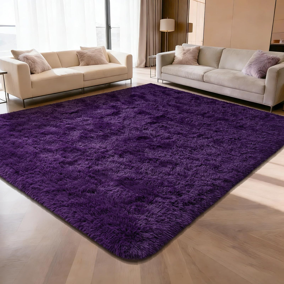 Runner Rug for Bedroom, 2x6 Soft Shag Fluffy Area Rugs for Girls Boy's Room, Plush Shaggy Carpet with Non-Slip Bottom for Living Room Dorm, Olive Green
