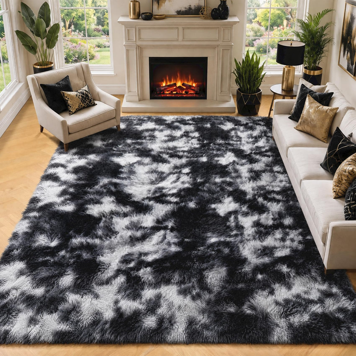 White Runner Rugs for Bedroom Living Room, Fluffy 2x6 Bedside Soft Area Rug