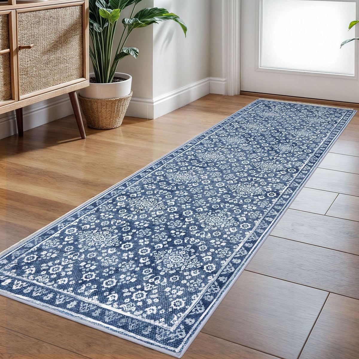 Vintage Washable Entryway Rug 2x3 Small Area Rug Non Slip Door Mat