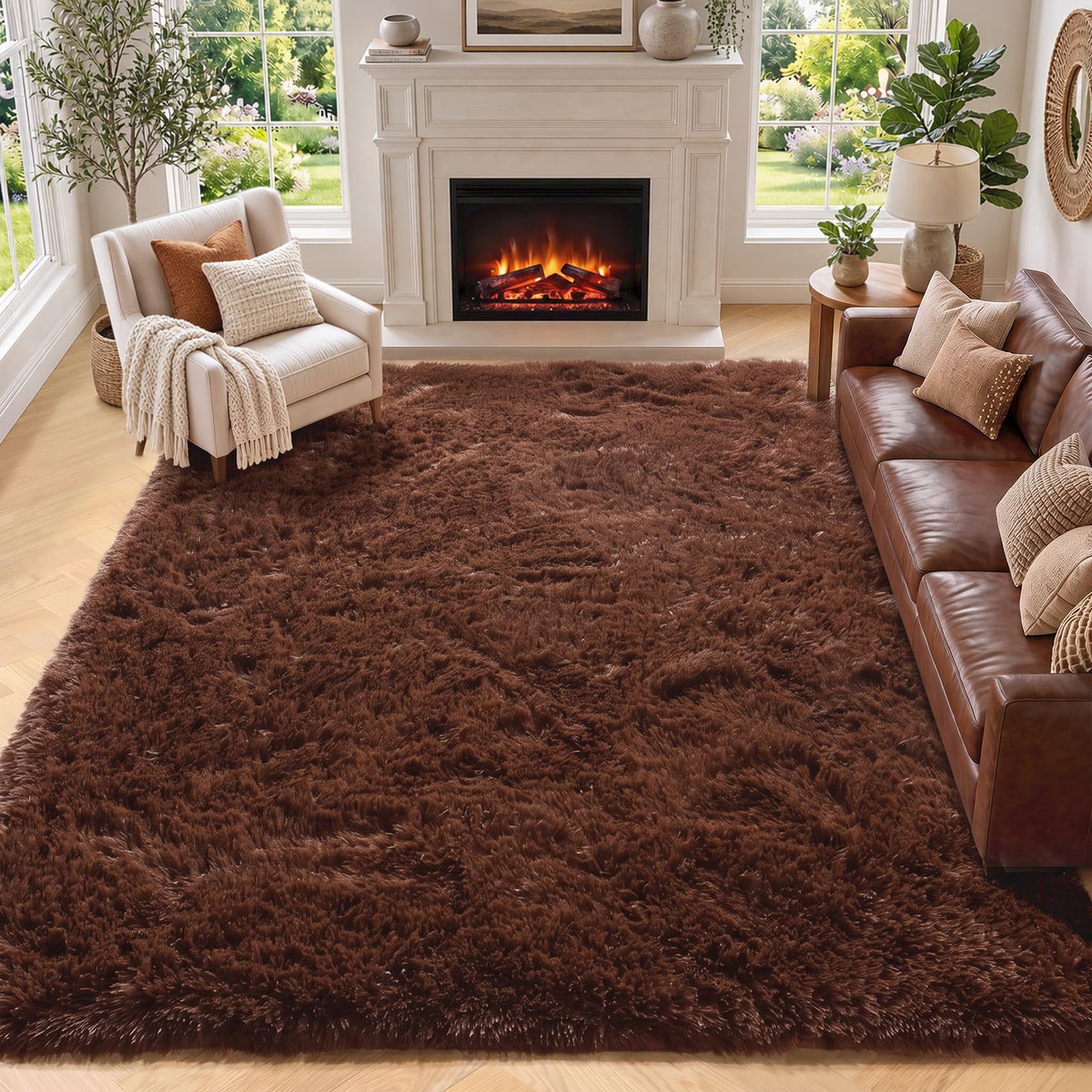 White Runner Rugs for Bedroom Living Room, Fluffy 2x6 Bedside Soft Area Rug