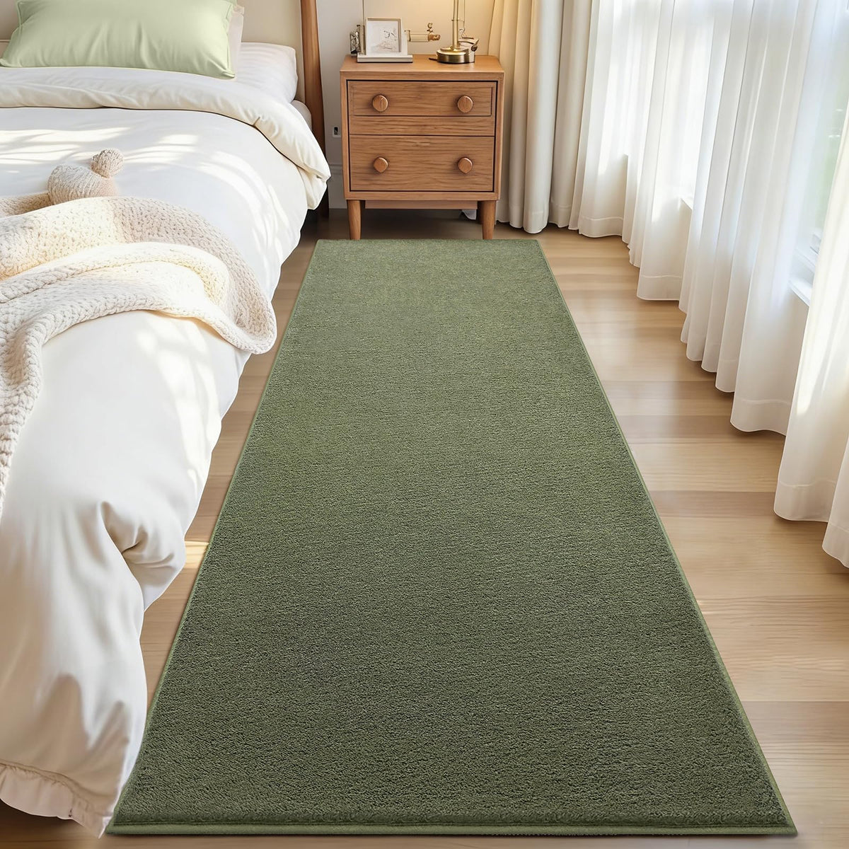 ISEAU 2x6 Soft Runner Rug for Hallway, Washable and Non-Slip, Black