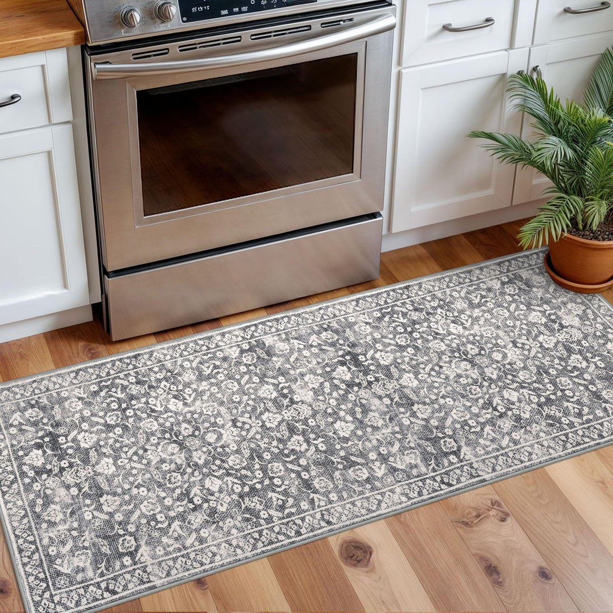 Vintage Washable Entryway Rug 2x3 Small Area Rug Non Slip Door Mat