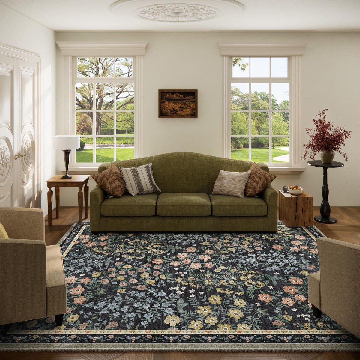 Machine Washable Small Rugs for Entryway: Door Mat Indoor Entrance 2x3 Throw Rug Non-Slip Low Pile Soft Kitchen Rugs for Front Door Indoor Entrance Entry Bedside Kids Room