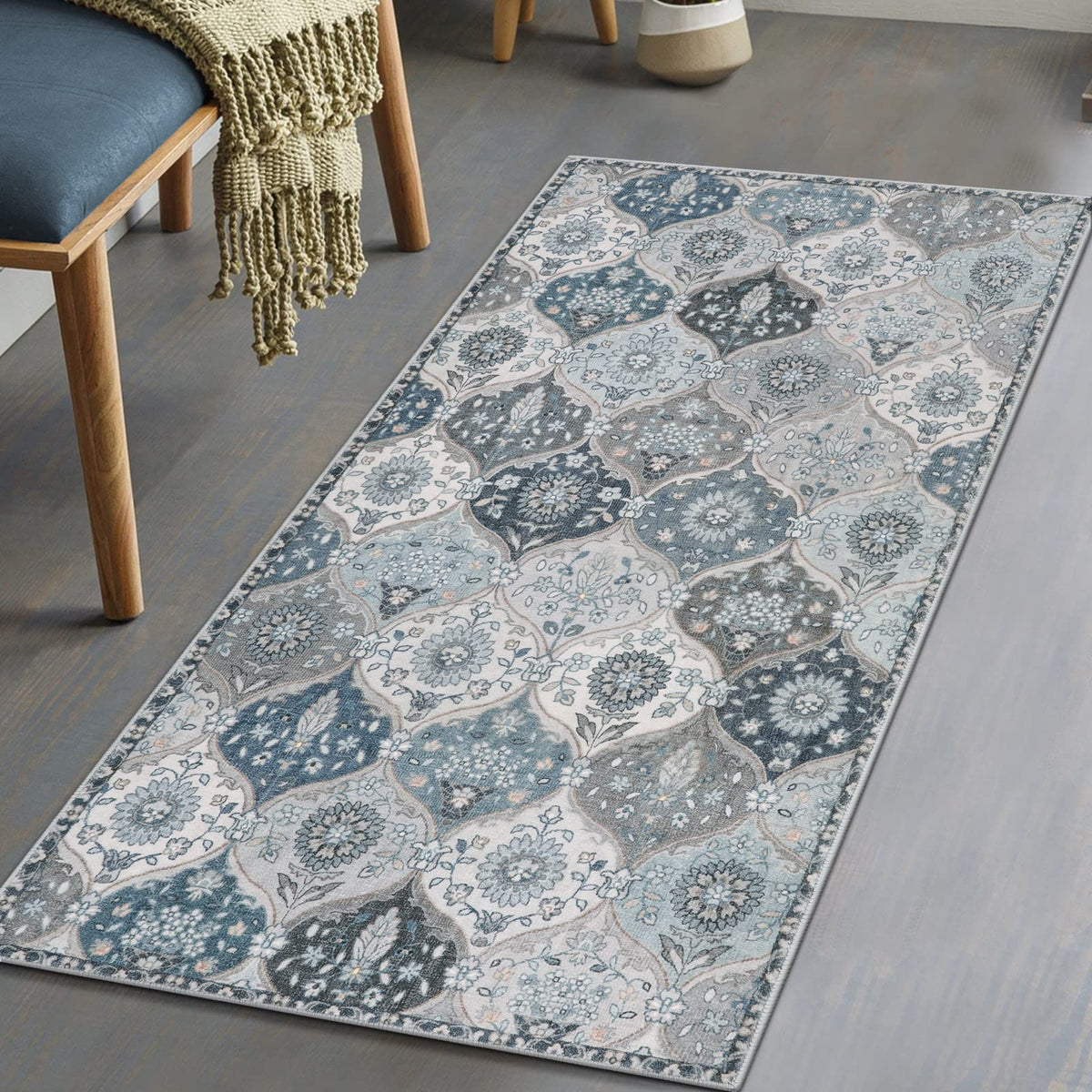Lahome Washable Rugs for Entryway, 2x3 Kitchen Rugs Non Slip Washable