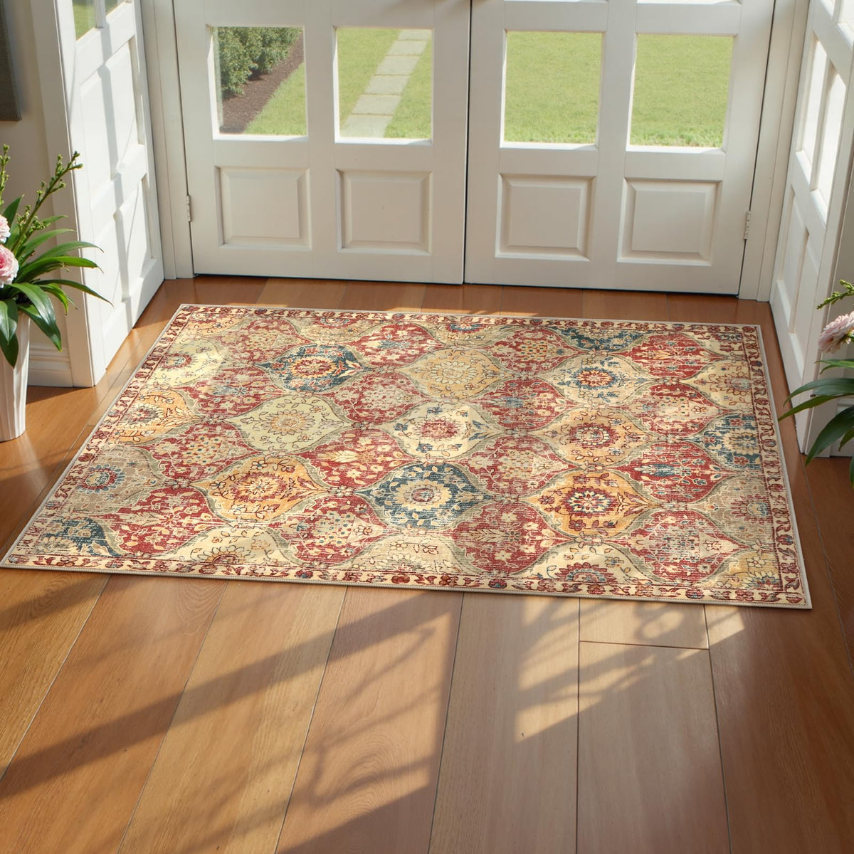 Lahome Washable Rugs for Entryway, 2x3 Kitchen Rugs Non Slip Washable