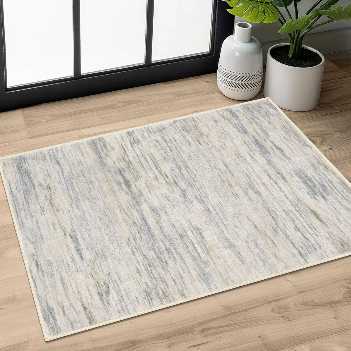 SIILOOM 3x5 Washable Area Rug Non Slip Door Mat Indoor for Entryway Bedside