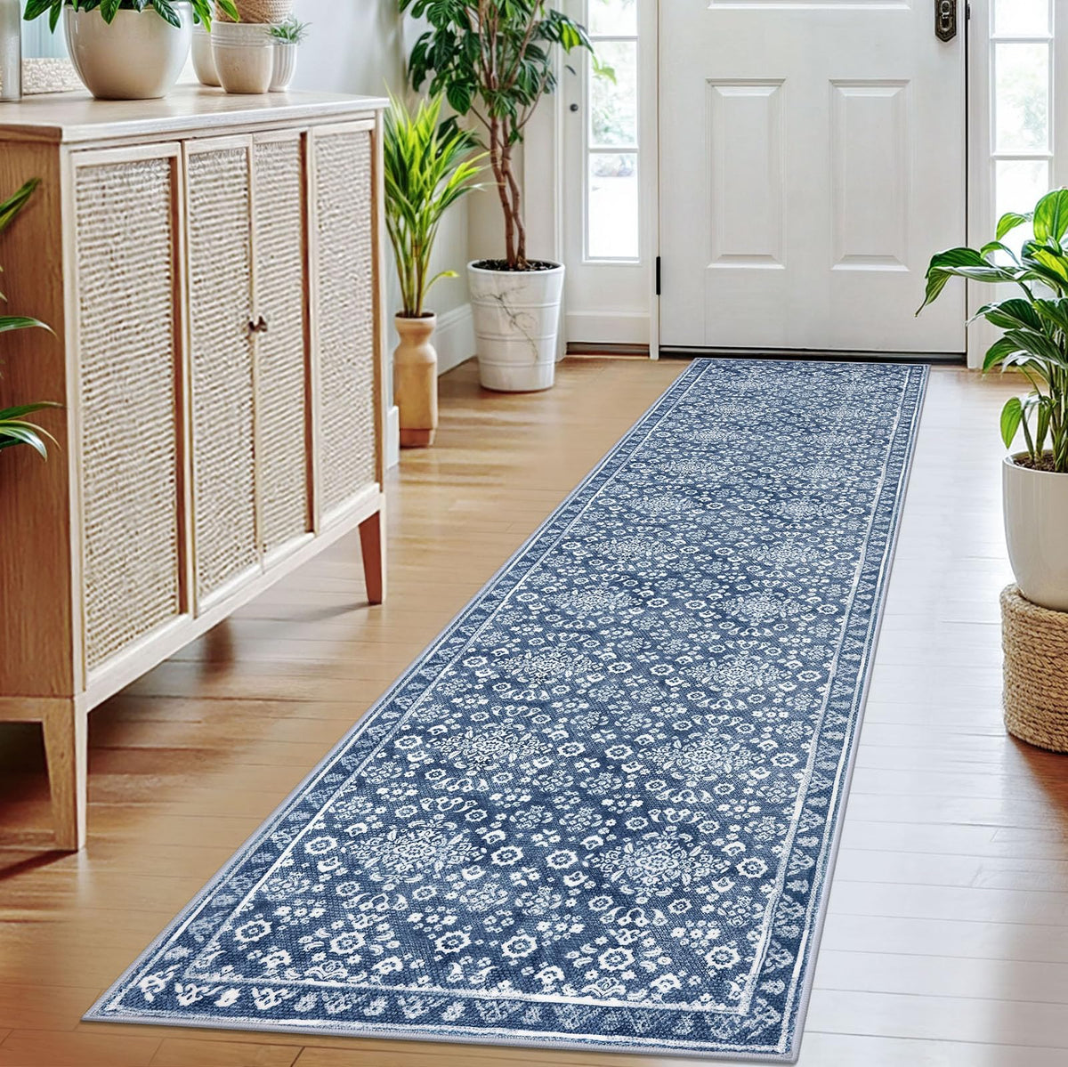Vintage Washable Entryway Rug 2x3 Small Area Rug Non Slip Door Mat
