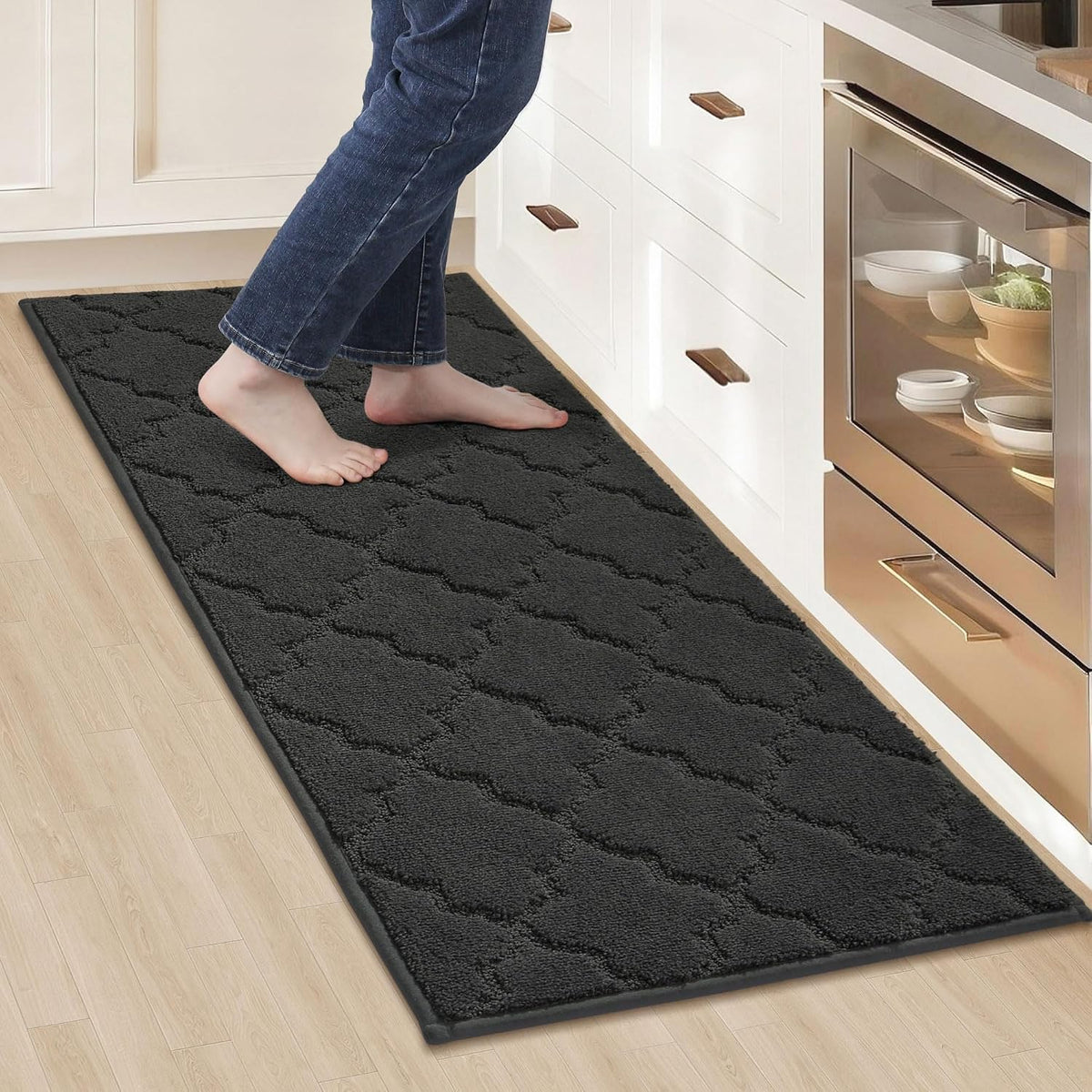 COSY HOMEER Soft Kitchen Floor Mats and Rugs Non Slip 20"x59",Dark Grey