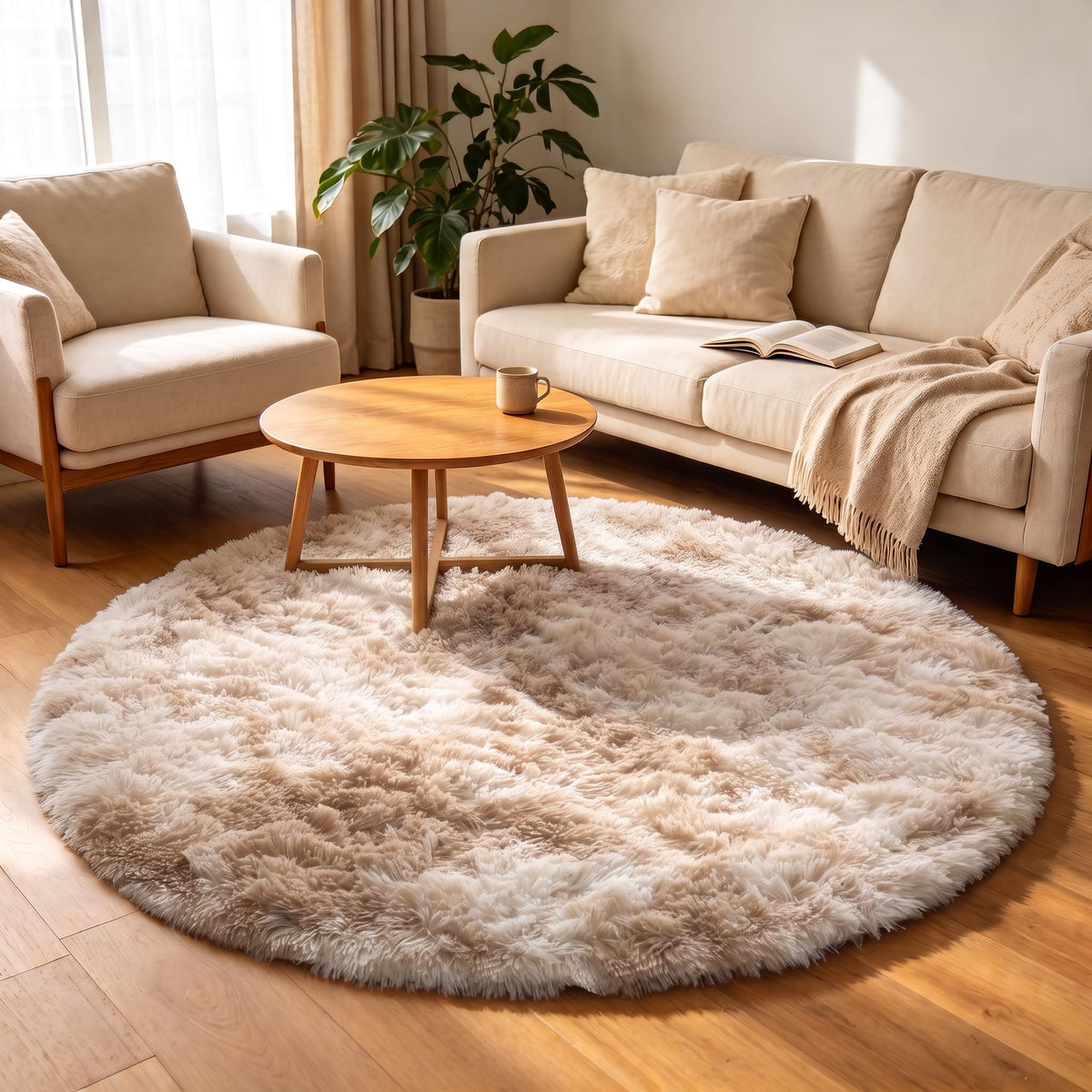 White Runner Rugs for Bedroom Living Room, Fluffy 2x6 Bedside Soft Area Rug