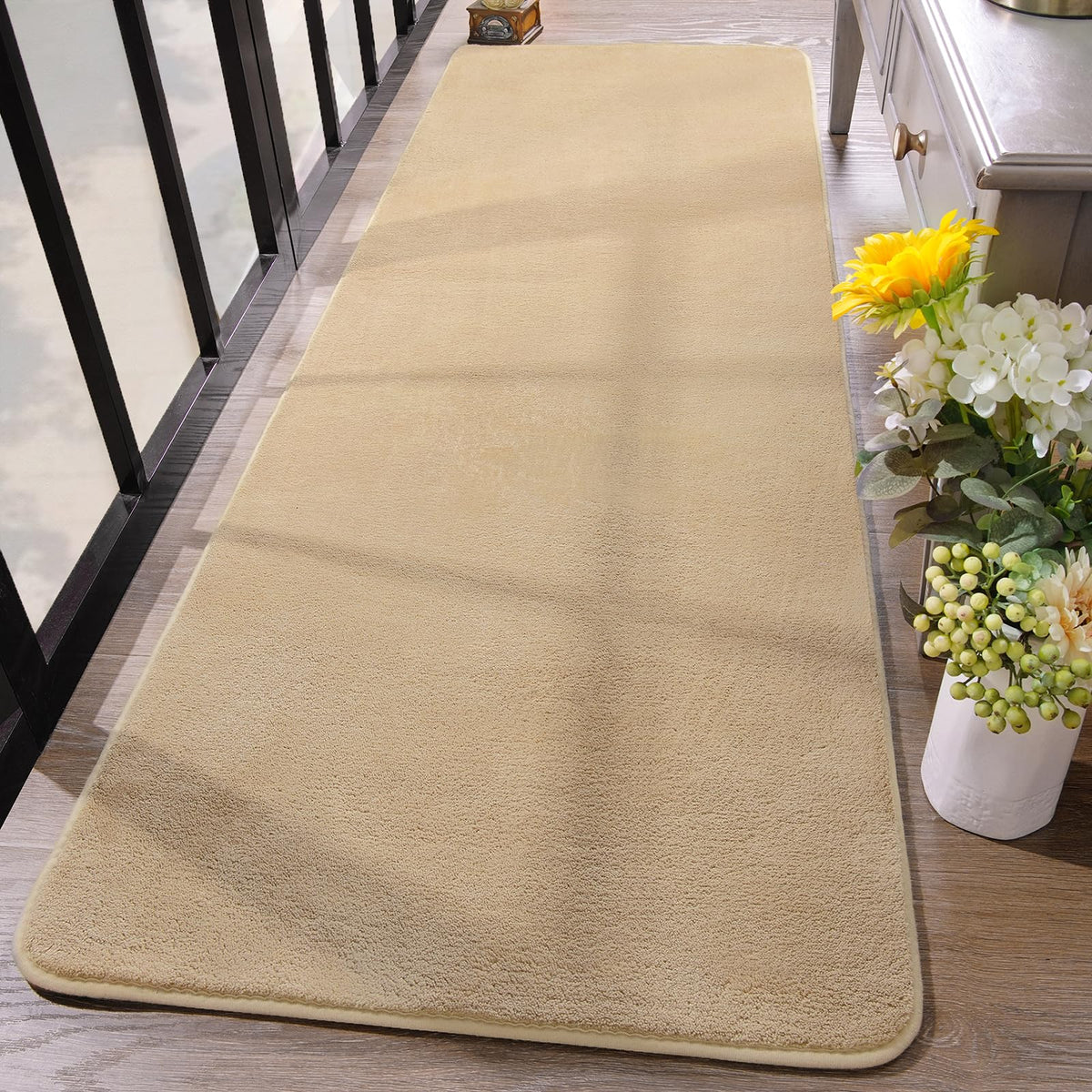 HOMORE 2x3 Small Black Rug, Soft Memory Foam Rugs for Bedroom College Dorm