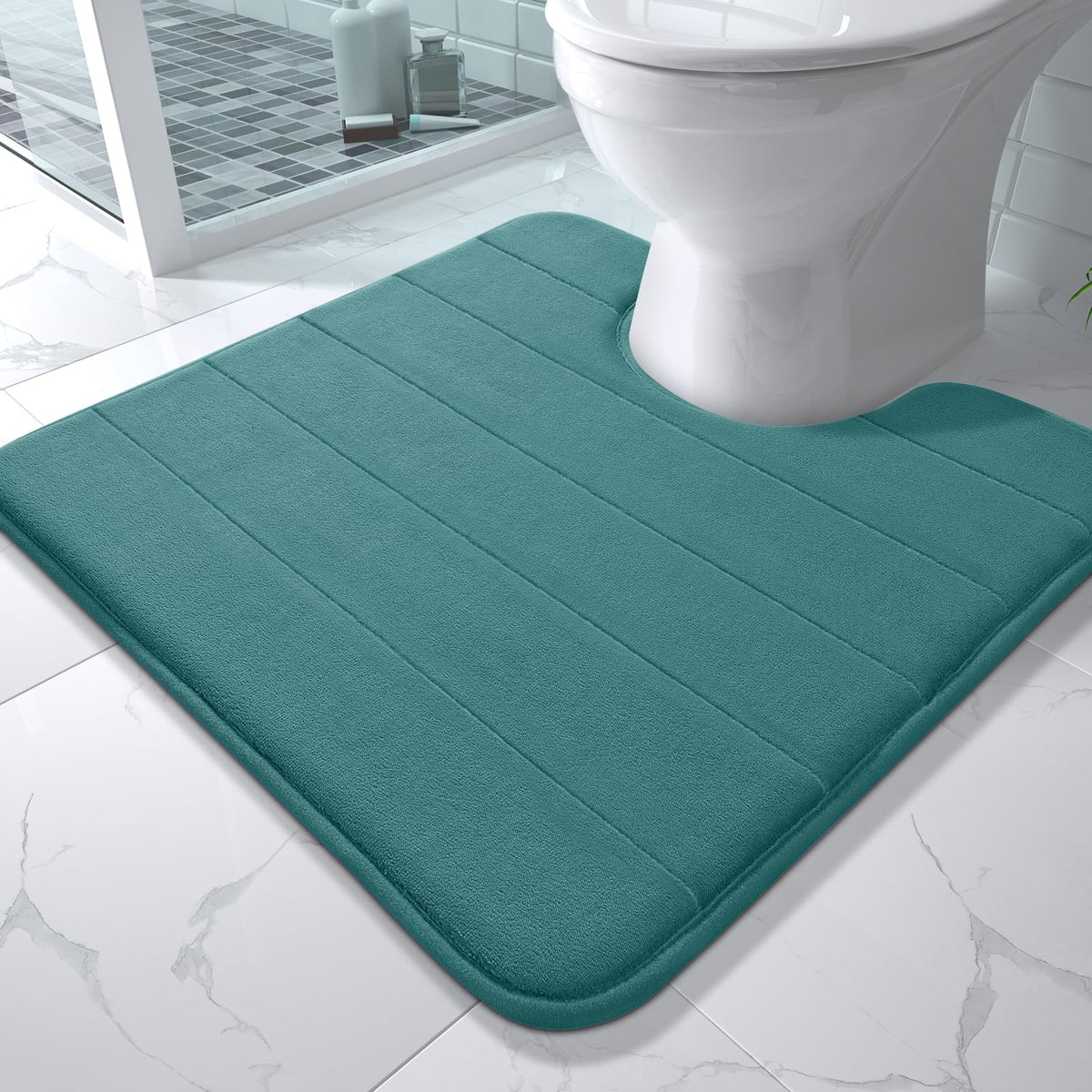 Yimobra Memory Foam Bath Mat, Super Soft & Absorbent Bathroom Rug, Grey