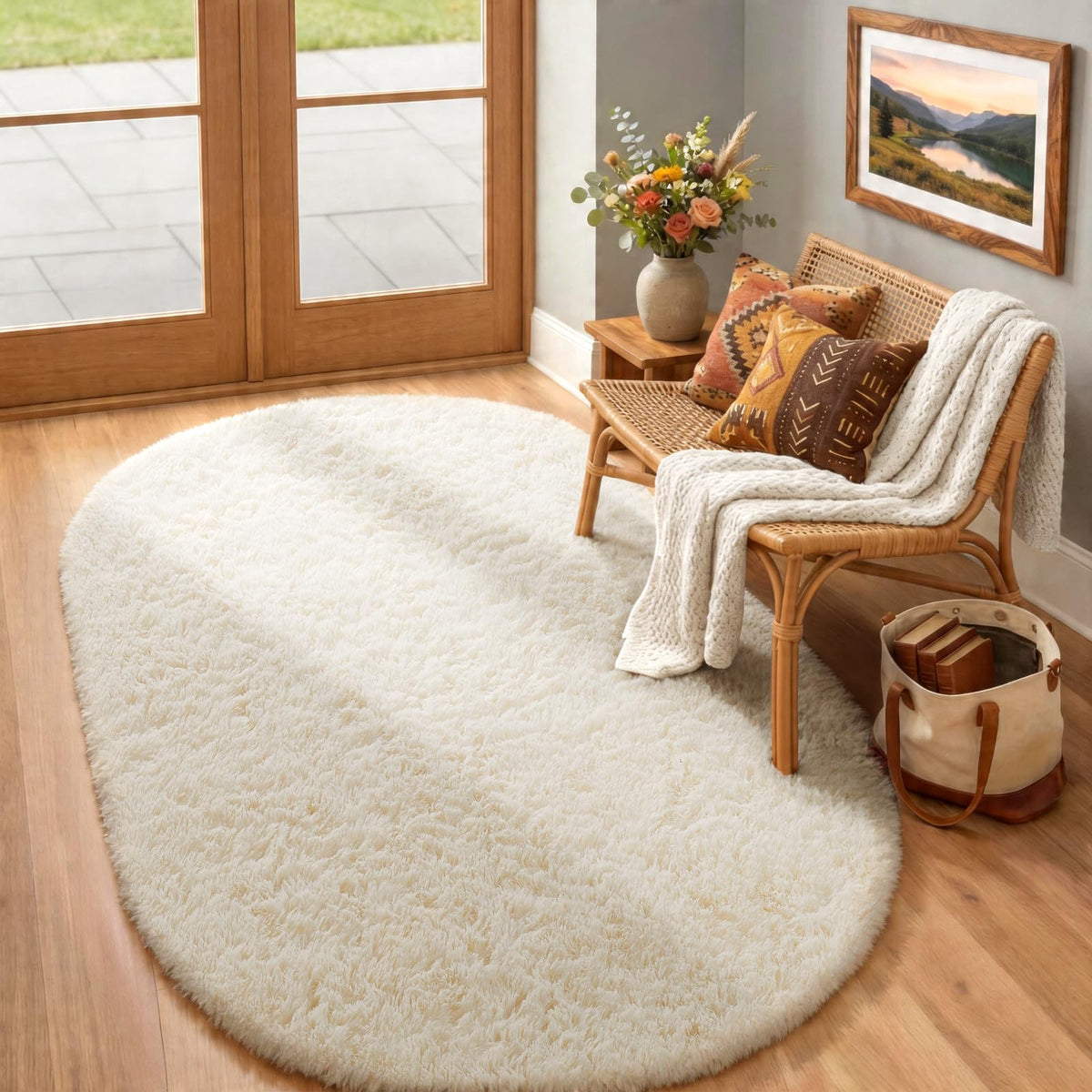 Ophanie 2x6 Washable Runner Rug for Hallway,Non-Slip Fluffy Soft Bedside Rugs, Bedroom Living Room Grey Shaggy Gray Carpet for Kids Girls Boys Dorm Nursery Home Decor Aesthetic