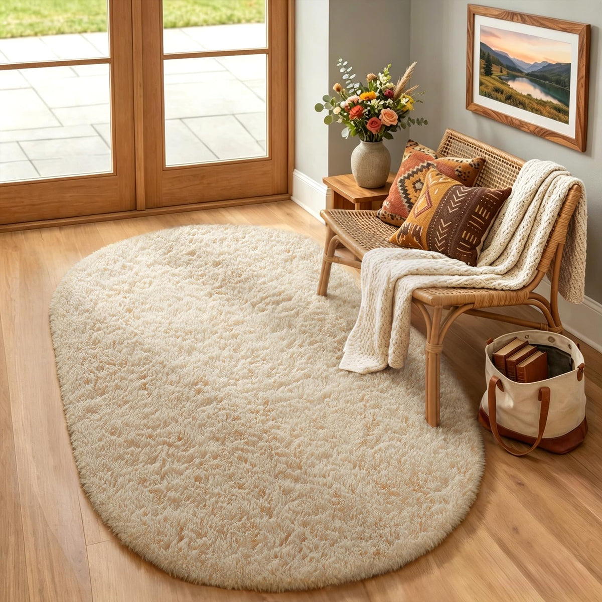 Ophanie 2x6 Washable Runner Rug for Hallway,Non-Slip Fluffy Soft Bedside Rugs, Bedroom Living Room Grey Shaggy Gray Carpet for Kids Girls Boys Dorm Nursery Home Decor Aesthetic