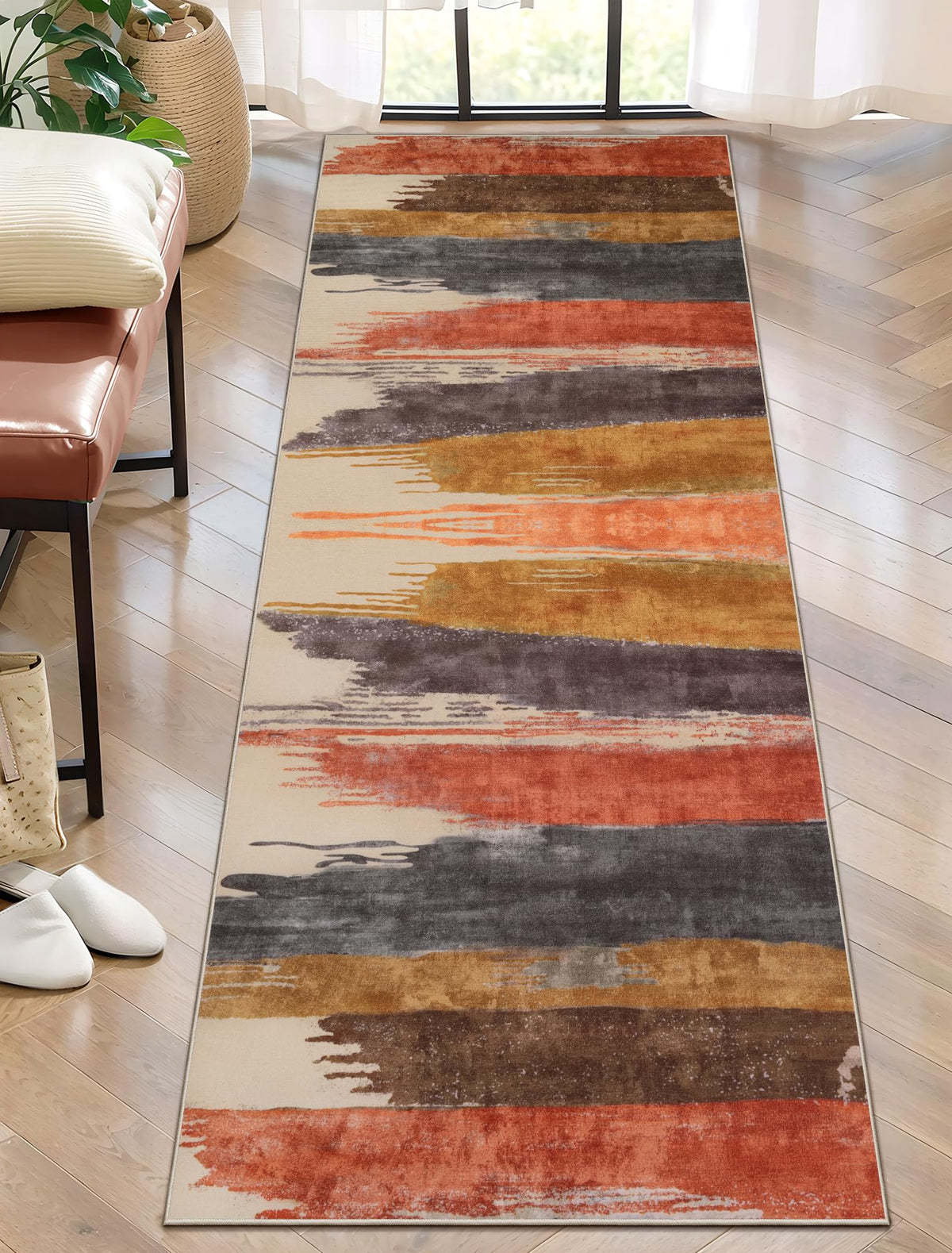 Ciicool Washable Area Rug 2x3 Entryway Rug, Modern Abstract Entry Mat Navy