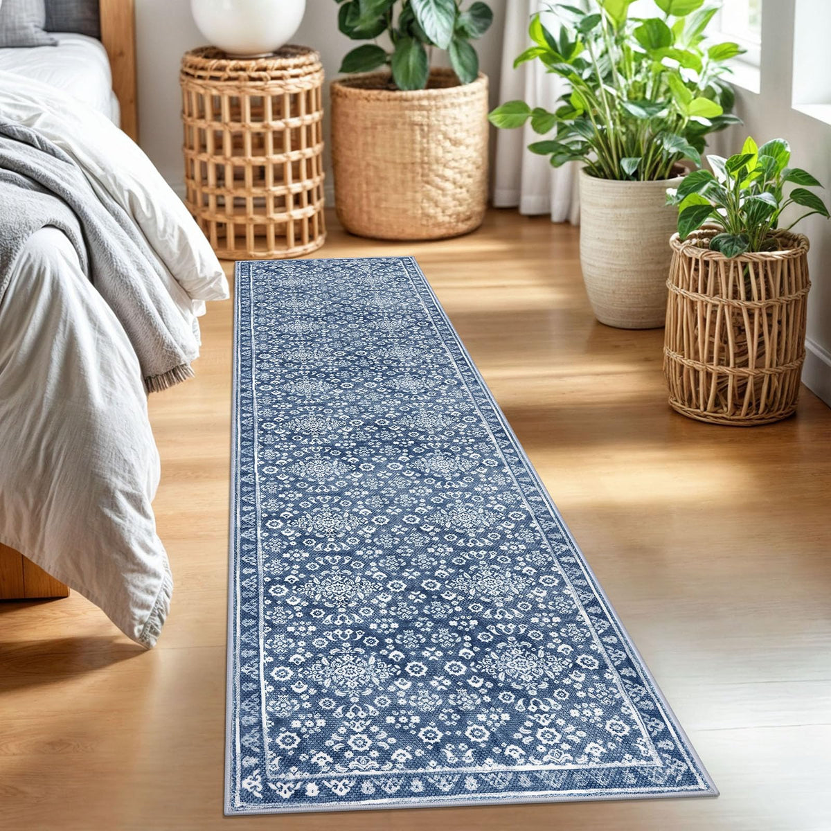 Vintage Washable Entryway Rug 2x3 Small Area Rug Non Slip Door Mat