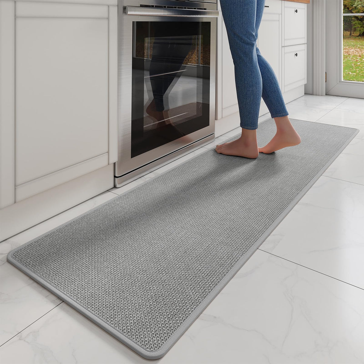 YDKGL Kitchen Rugs Kitchen Mats for Floor Non Slip Washable Brown 17"x30"