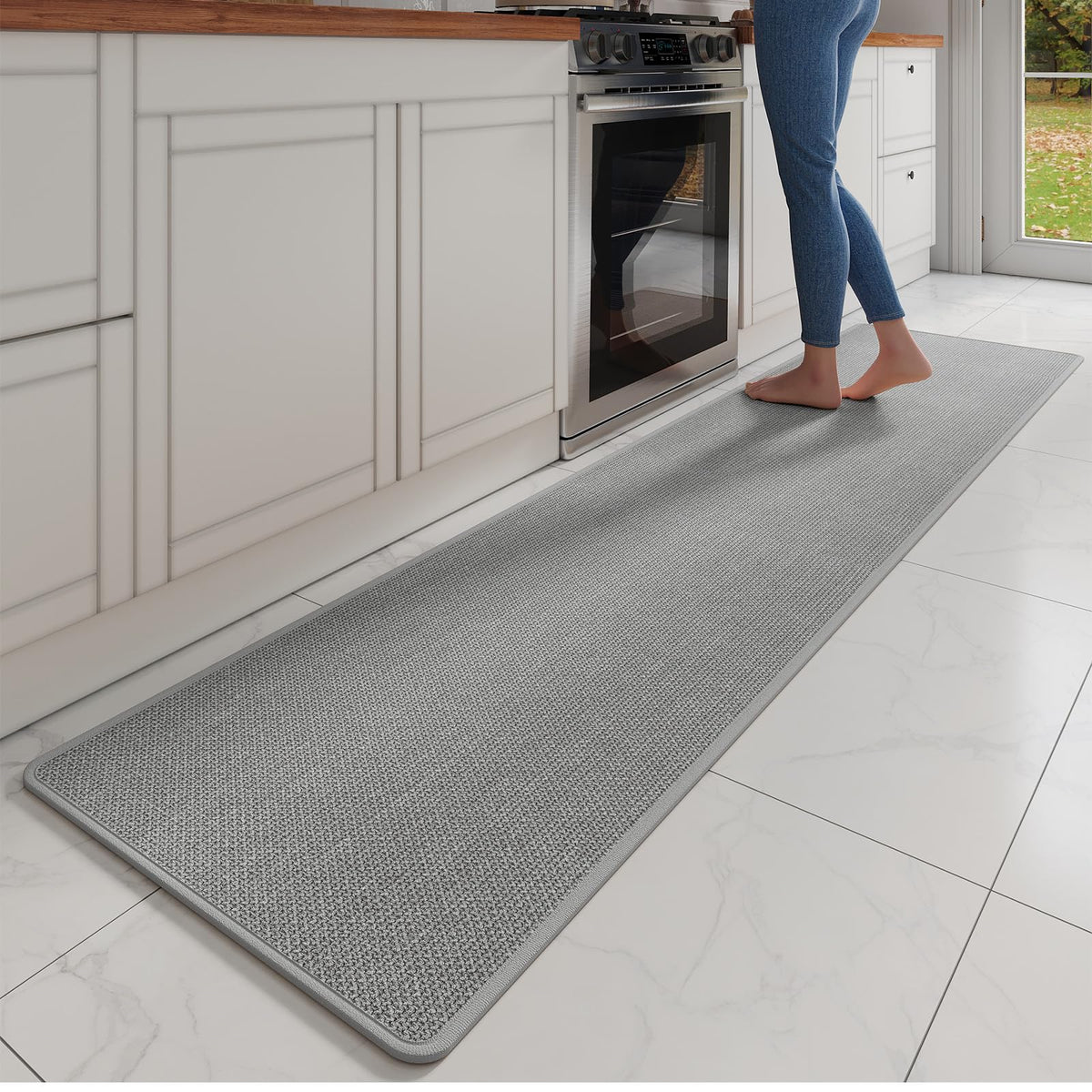 YDKGL Kitchen Rugs Kitchen Mats for Floor Non Slip Washable Brown 17"x30"
