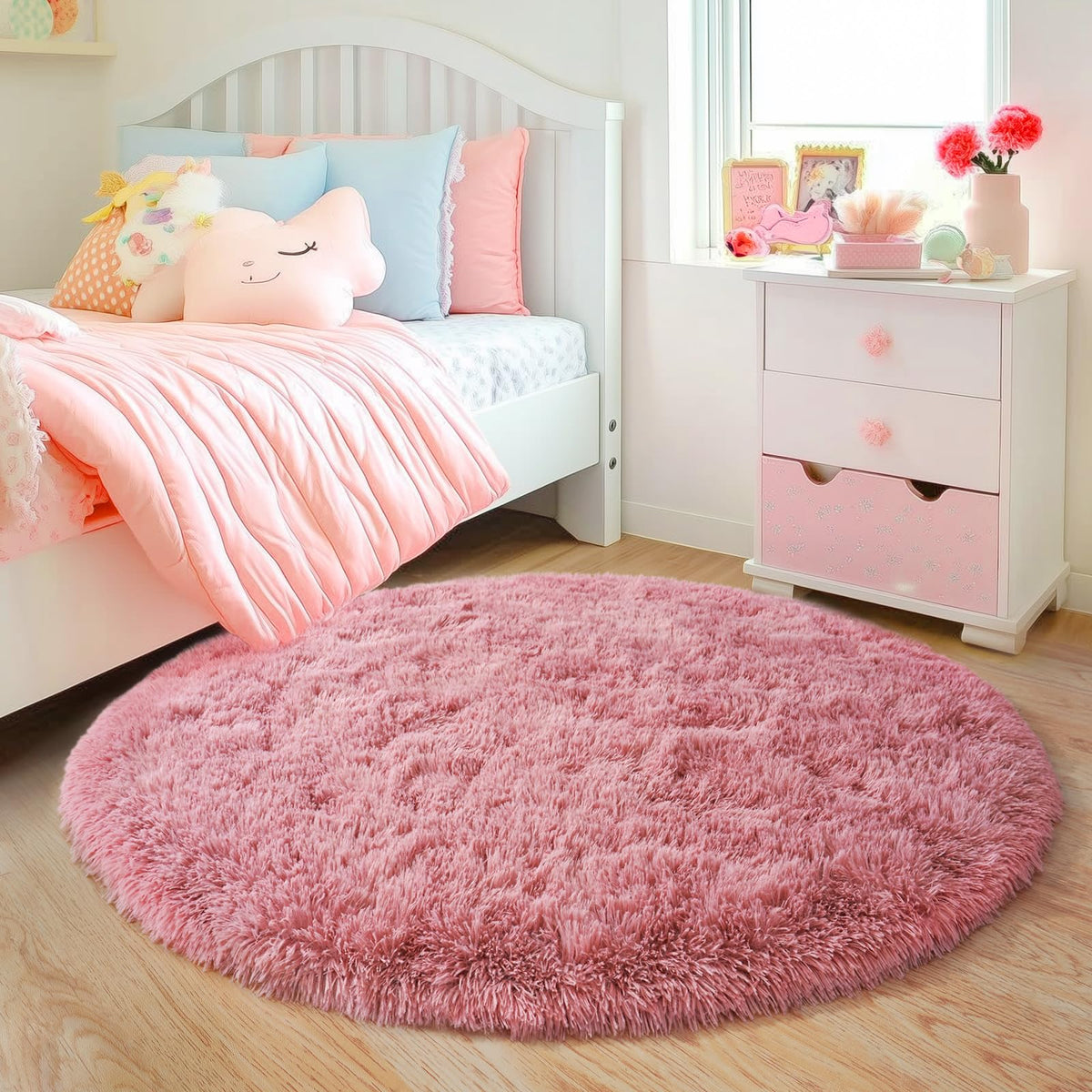 Small Black Area Rug, 2x3 Rug for Bedroom Shaggy Throw Rugs for Dorm Rug, Soft Shag Carpet for Kids Room, Plush Comfy Fluffy Bedside Rug for Home Decor Aesthetic
