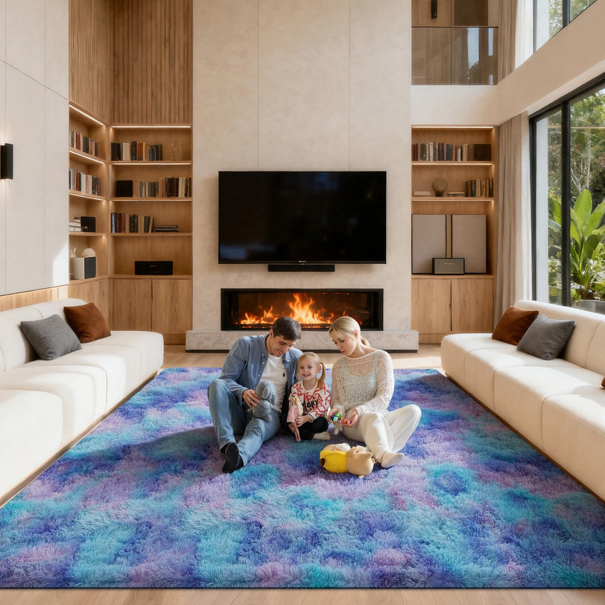 Pink Rug for Bedroom, 2x3 Small Fluffy Area Rugs for Living Room