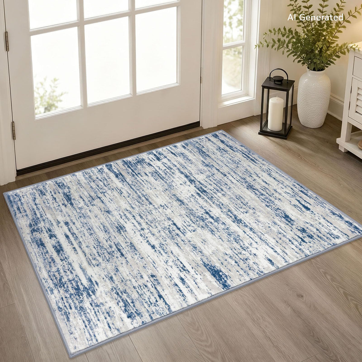 Lansny Abstract Washable 2x6 Runner Rug Non Slip Runners for Hallway