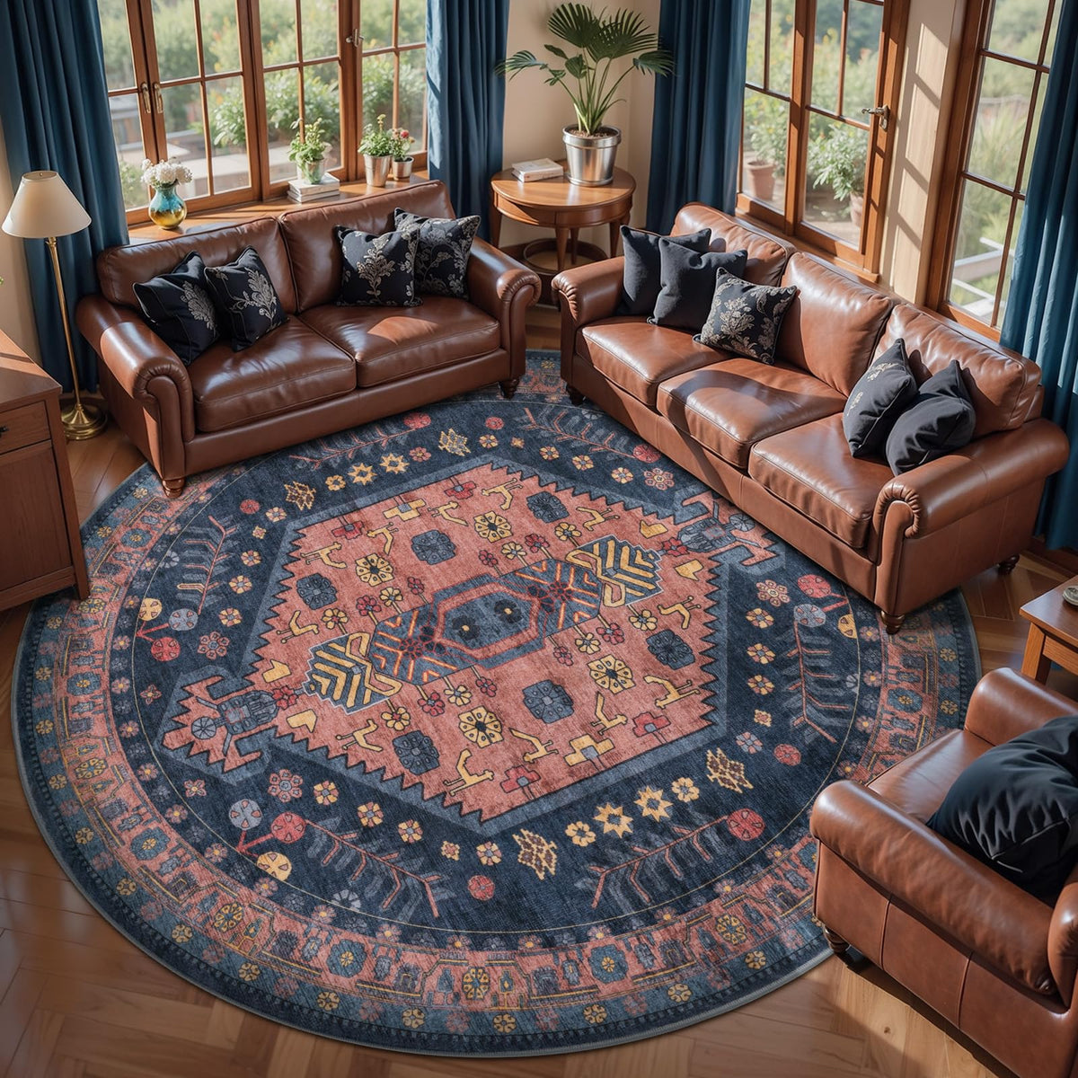 Ciicool Washable 3x5 Area Rug,Boho Non-Slip Indoor Mat for Entryway Kitchen