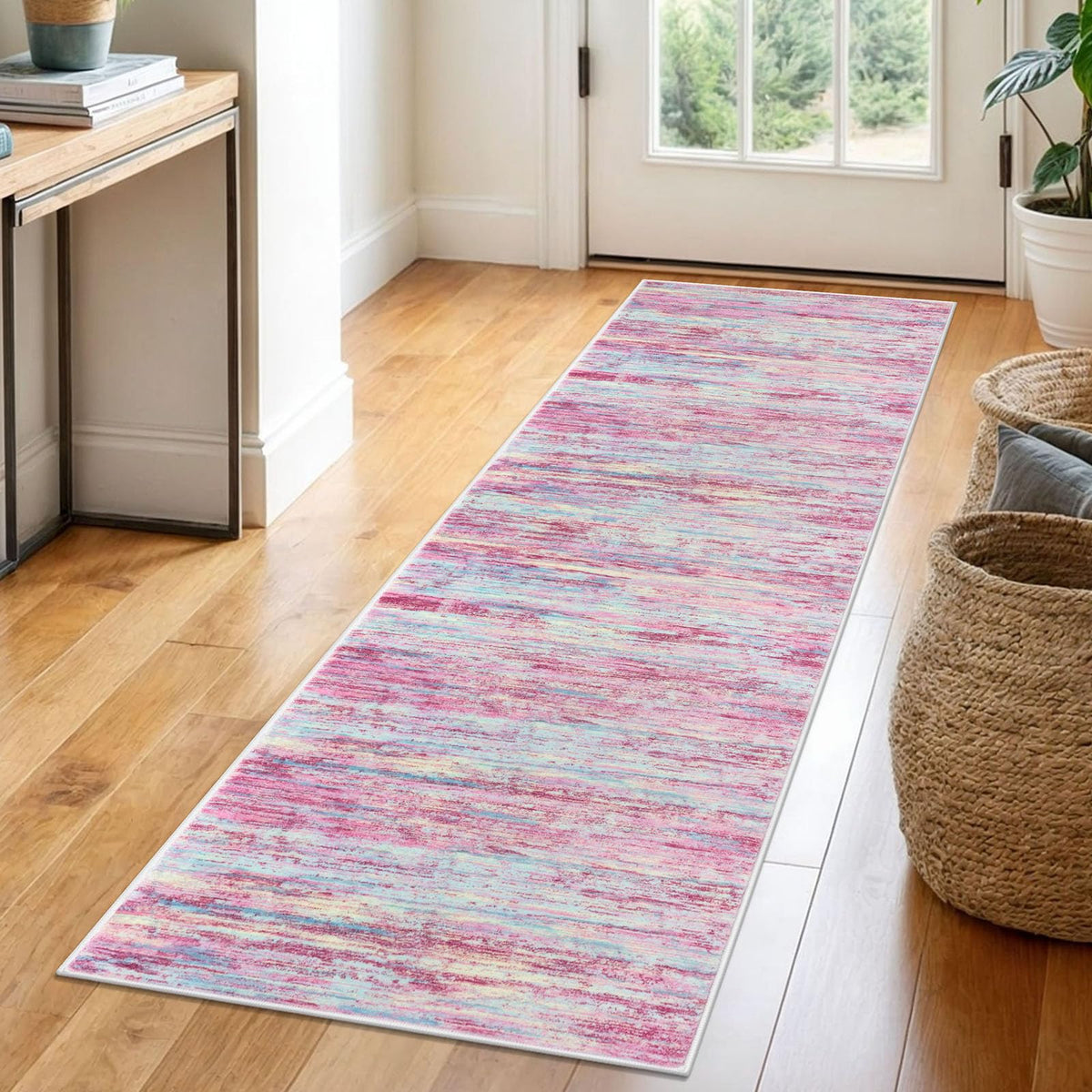 SIILOOM 3x5 Washable Area Rug Non Slip Door Mat Indoor for Entryway Bedside