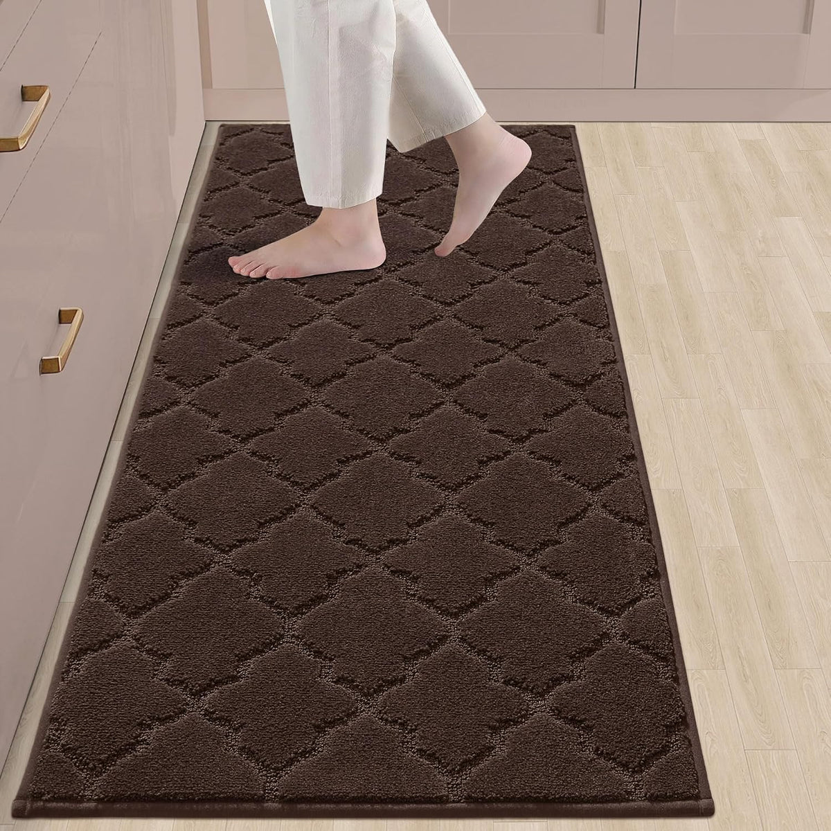 COSY HOMEER Soft Kitchen Floor Mats and Rugs Non Slip 20"x59",Dark Grey