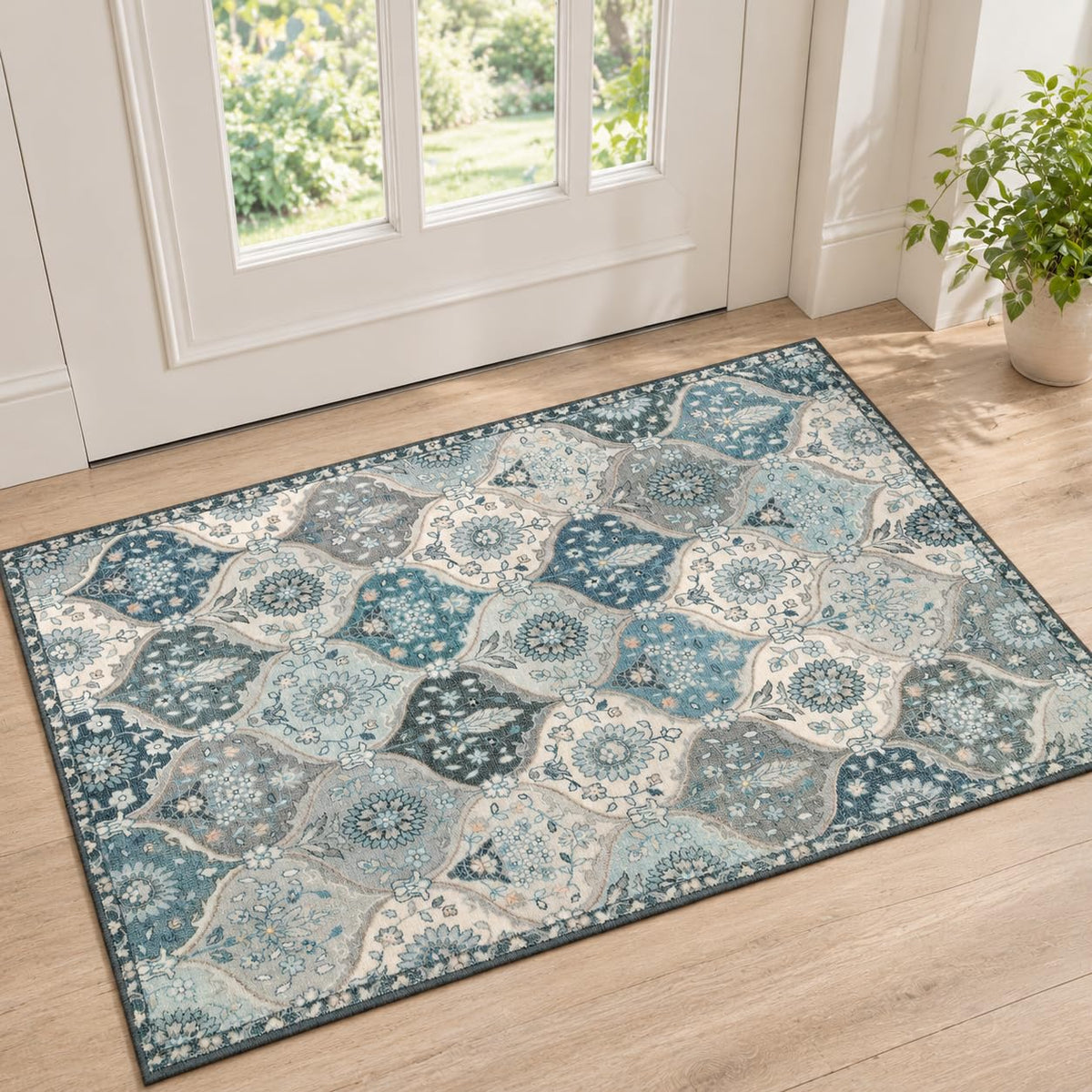 Lahome Washable Rugs for Entryway, 2x3 Kitchen Rugs Non Slip Washable