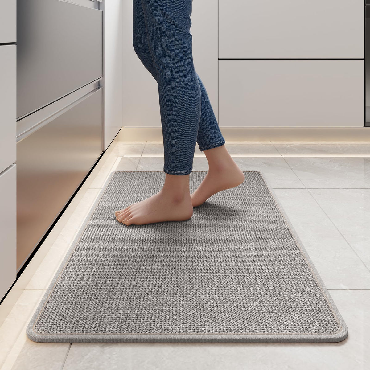 YDKGL Kitchen Rugs Kitchen Mats for Floor Non Slip Washable Brown 17"x30"