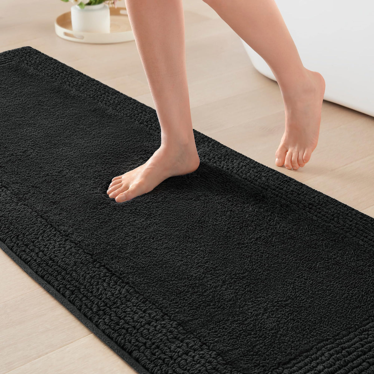 Madison Park Splendor Reversible 100% Cotton Bath Rug, 21 x 34, White