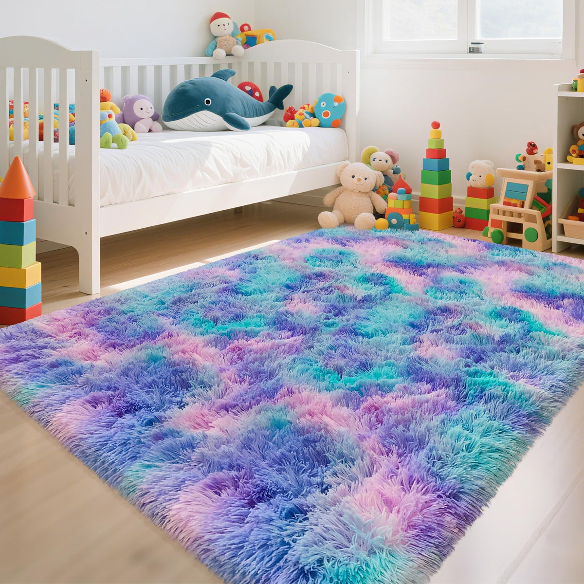 Soft Fluffy Beige Runner Rug for Bedroom, Bedside Long Rug Runner